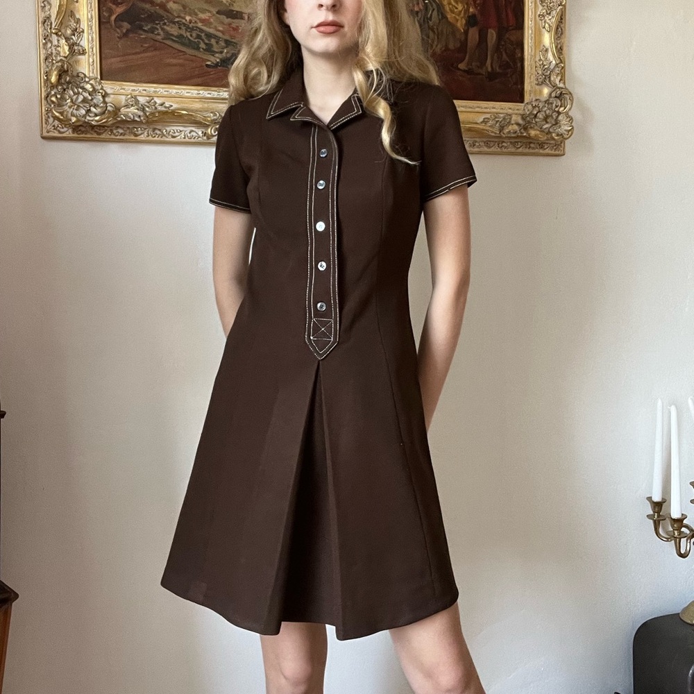 1960’s vintage button down mini dress